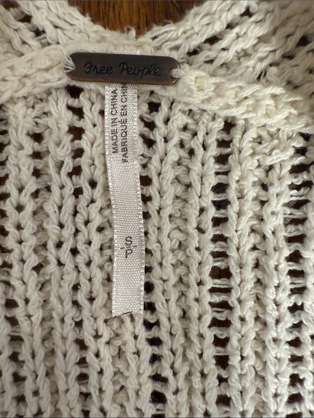 Free People VTG Knit Cardigan Boho Beach Cottagecore Coastal**free gift included - Picture 4 of 16